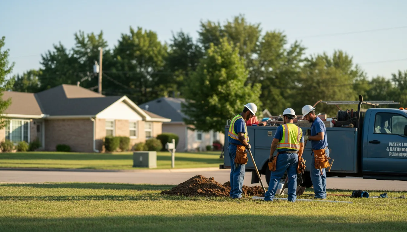 Residential water line and bathroom plumbing service in Conyngham, PA